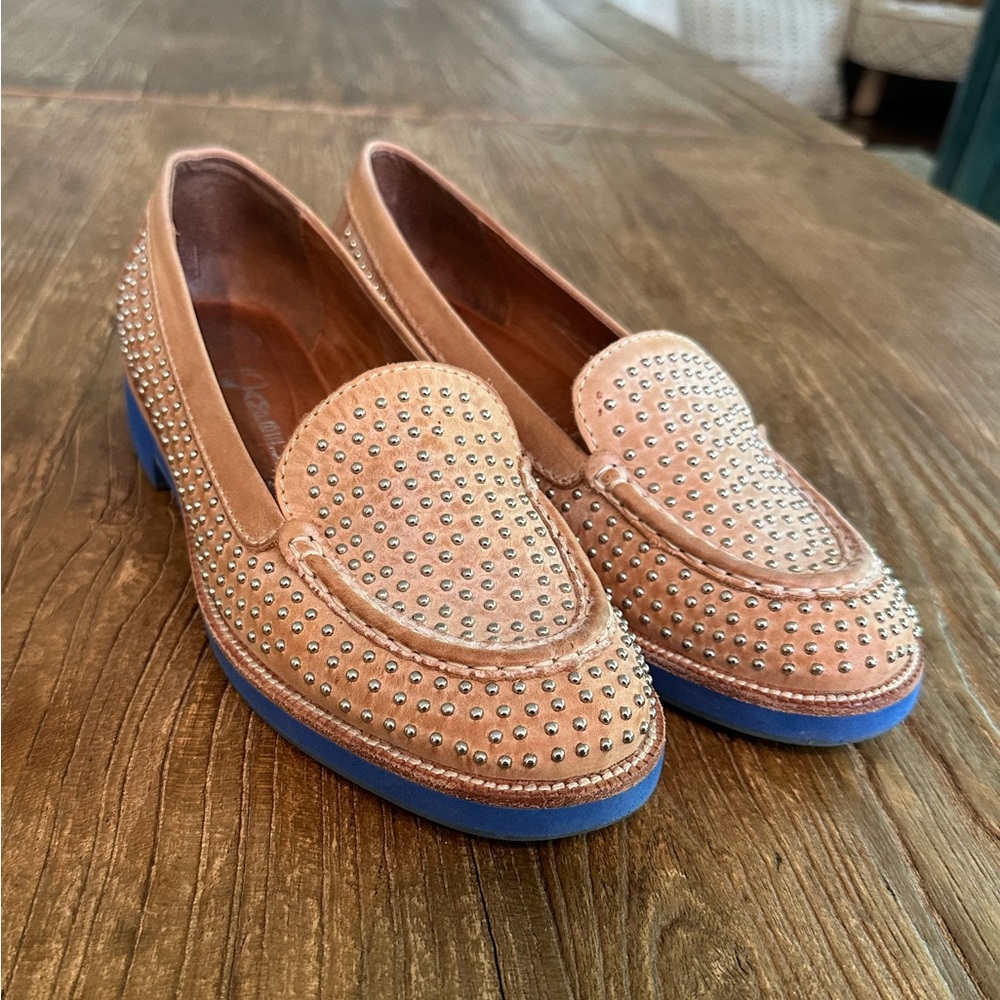 Jeffrey Campbell studded loafers with blue soul